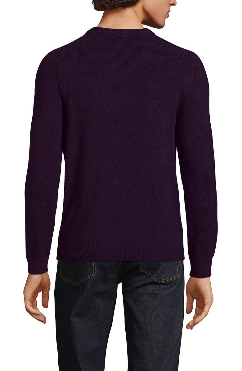 Lands' End Long Sleeve Lambswool Crewneck Sweater, Alternate, color, 
