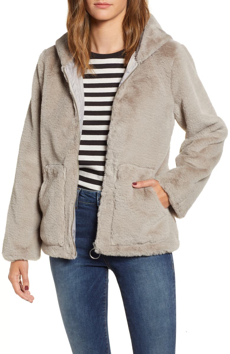 Vigoss Faux Fur O-Ring Jacket, Main, color,