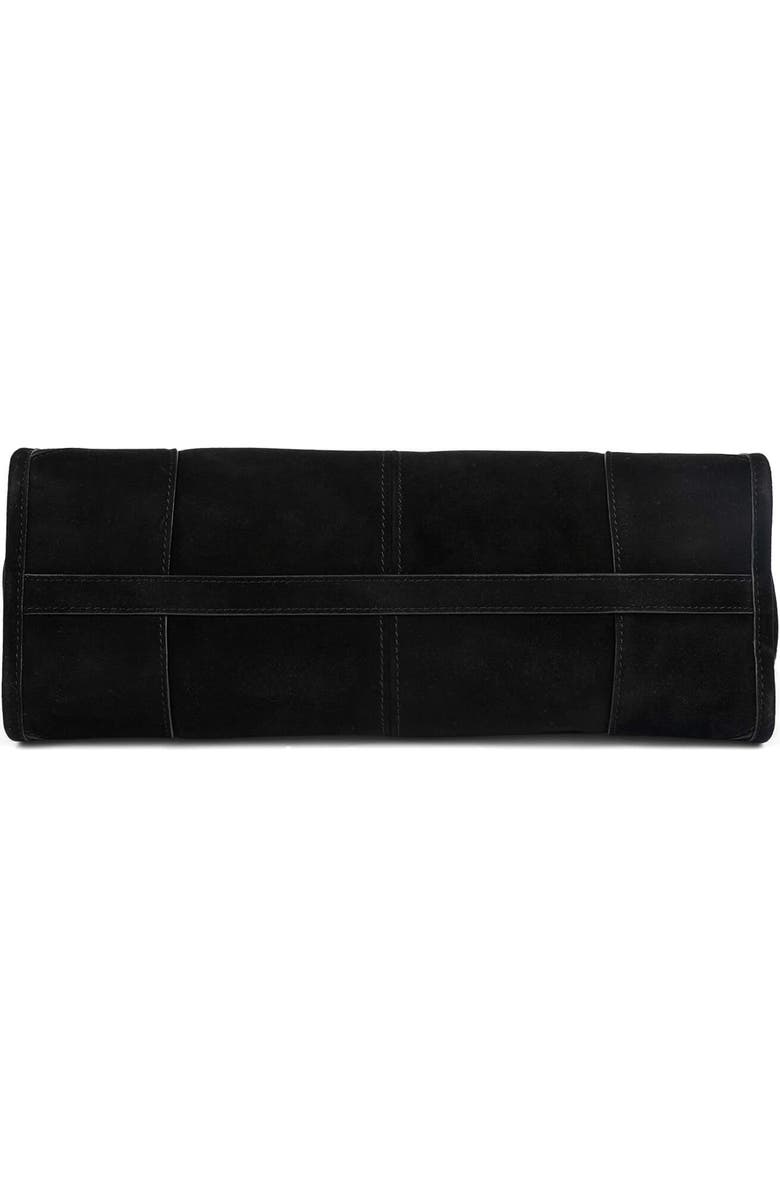 Jeffrey Campbell Pesky Leather Shoulder Bag, Alternate, color, Black Suede