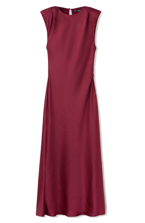 Sleeveless Satin Maxi Dress