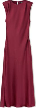 MANGO Sleeveless Satin Maxi Dress