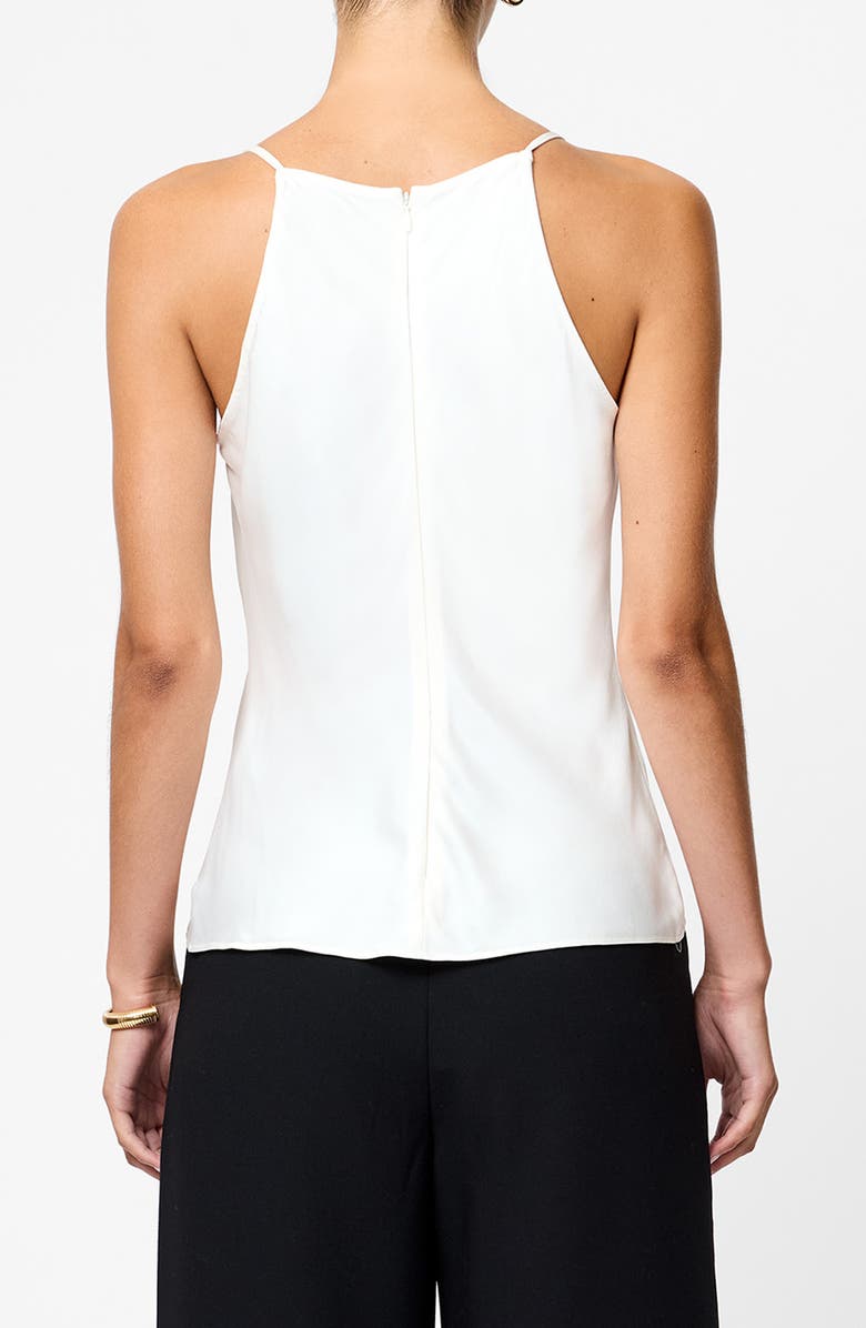 French Connection Ennis Satin Cowl Neck Top, Alternate, color, Porcelain Cream