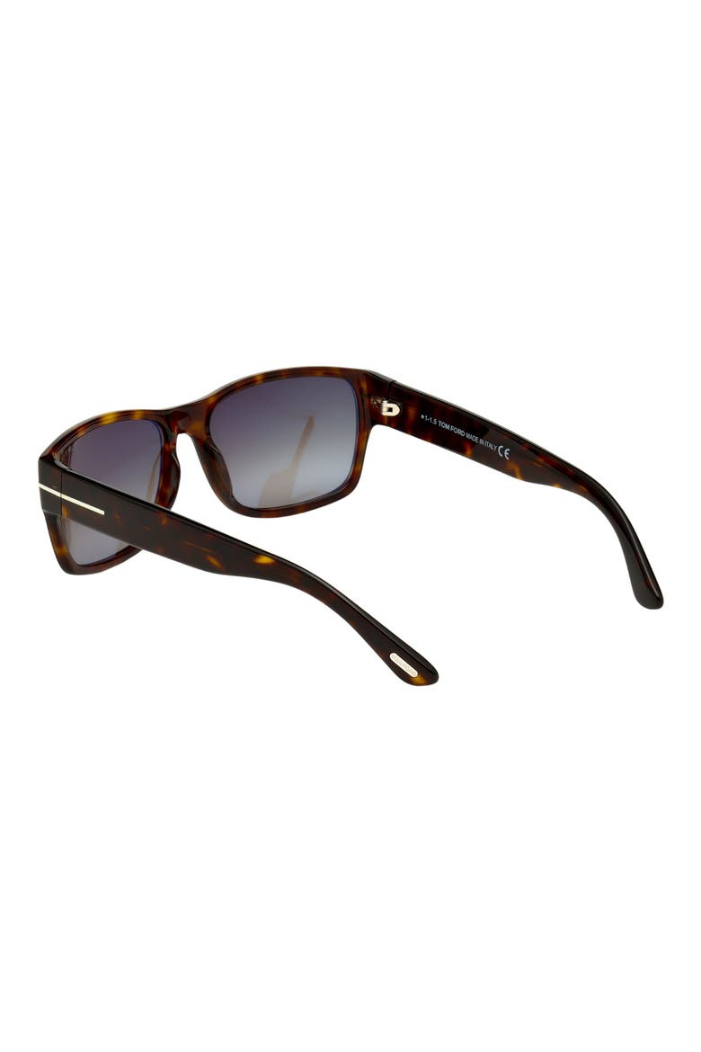 56mm Square Sunglasses, Alternate, color, HAVANA/ GREEN
