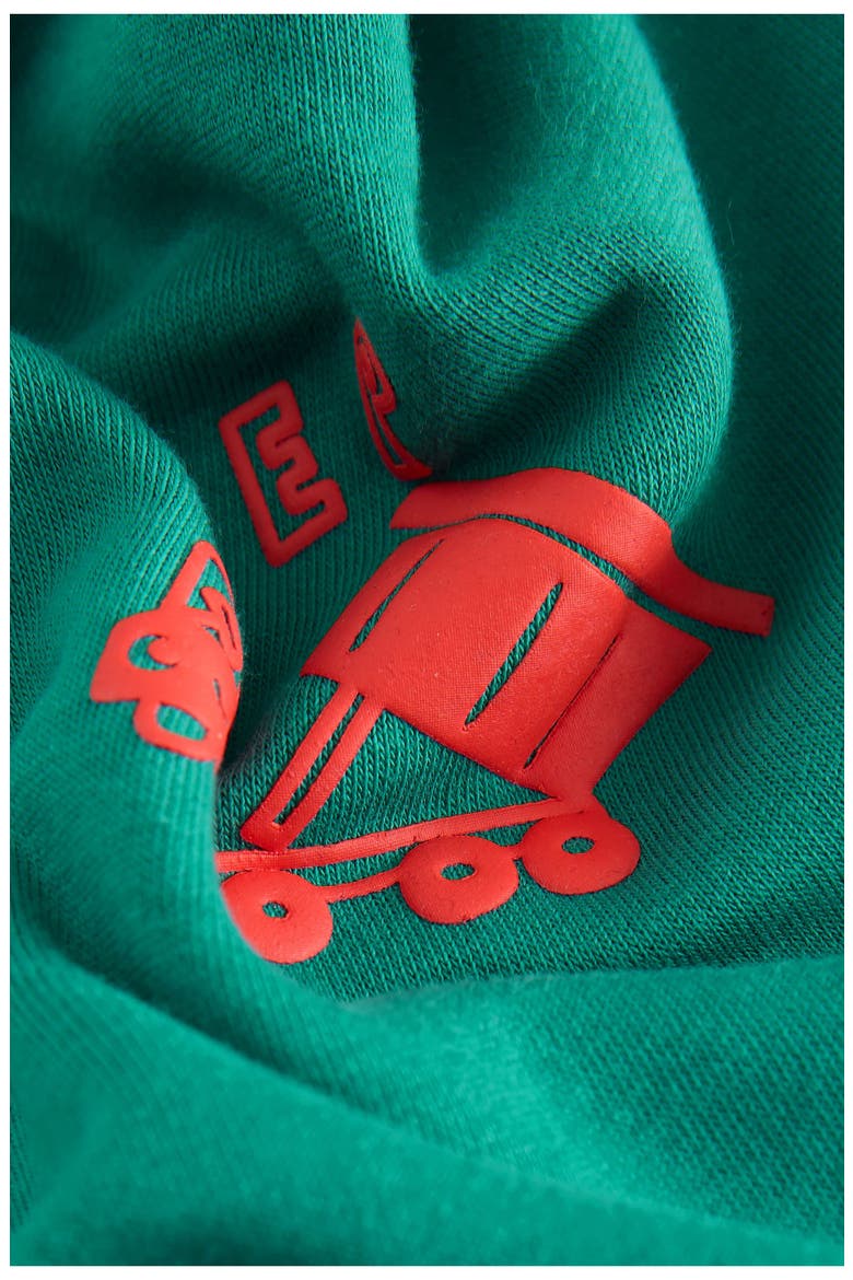 Kids' Construction Cotton Blend Sweatshirt & Sweatpants Set, Alternate, color, GREEN