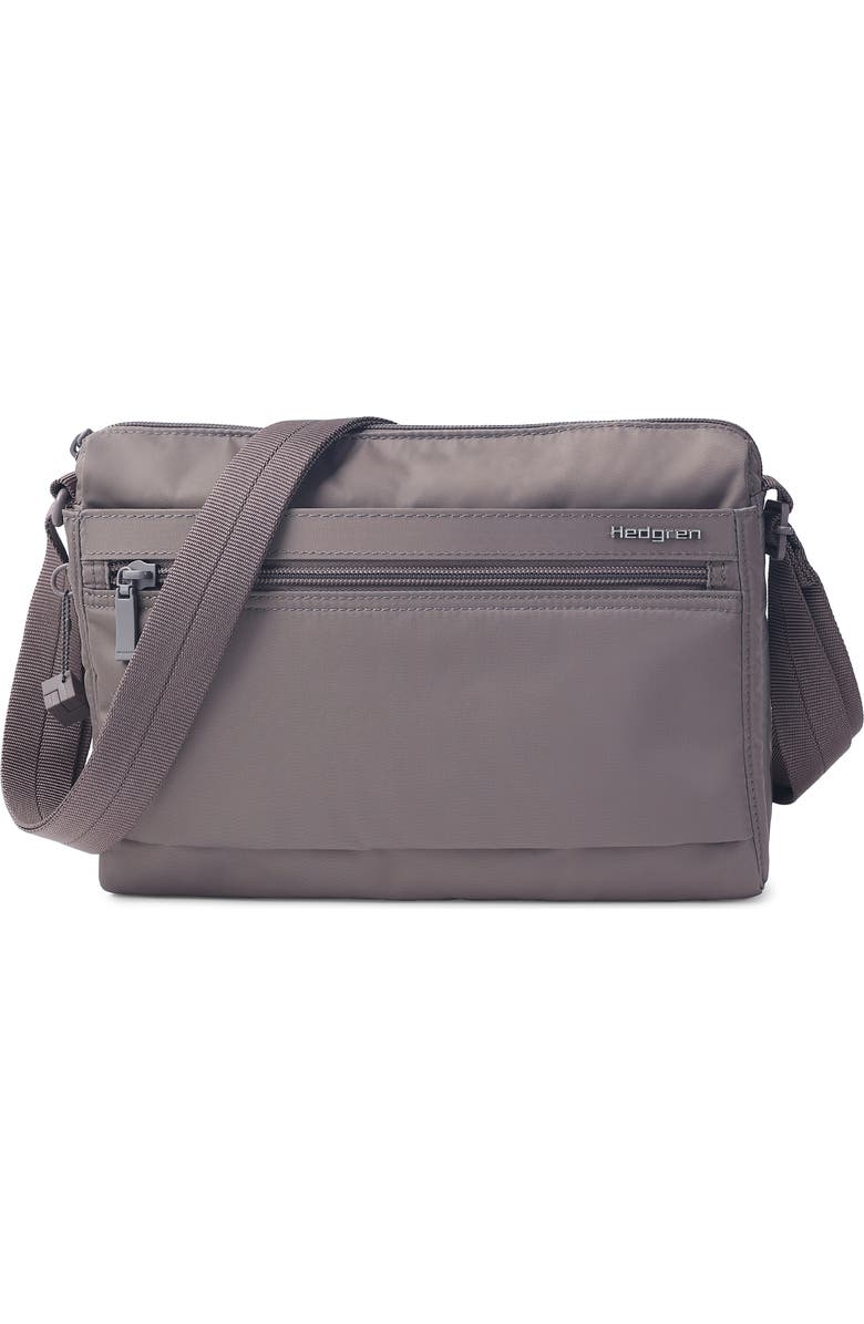 Hedgren Medium Eye RFID Water Repellent Shoulder Bag, Main, color, Sepia Grey