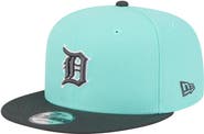 New Era Men's New Era Turquoise/Charcoal Detroit Tigers Two-Tone Color Pack 9FIFTY Snapback Hat
