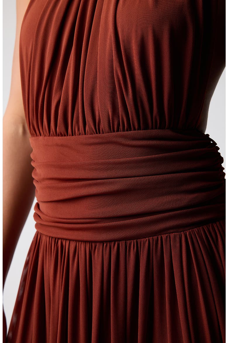 Lavina Halter Maxi Dress, Alternate, color, CHOCOLATE