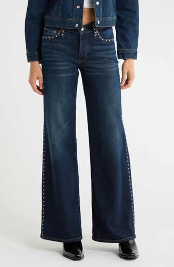 Studded Wide Leg Jeans