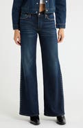 Re/Done Studded Wide Leg Jeans