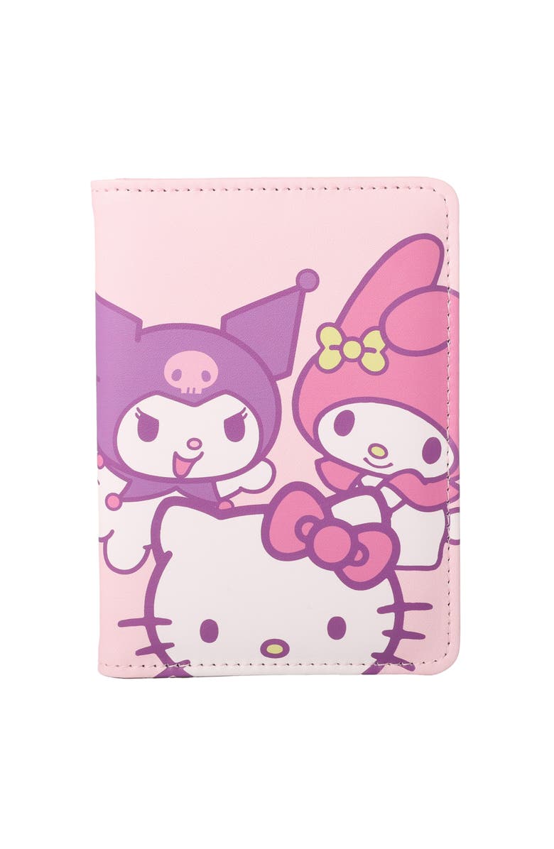 Hello Kitty Passport Holder, Featuring Hello Kitty, Kuromi & My Melody, Main, color, Pink, Purple