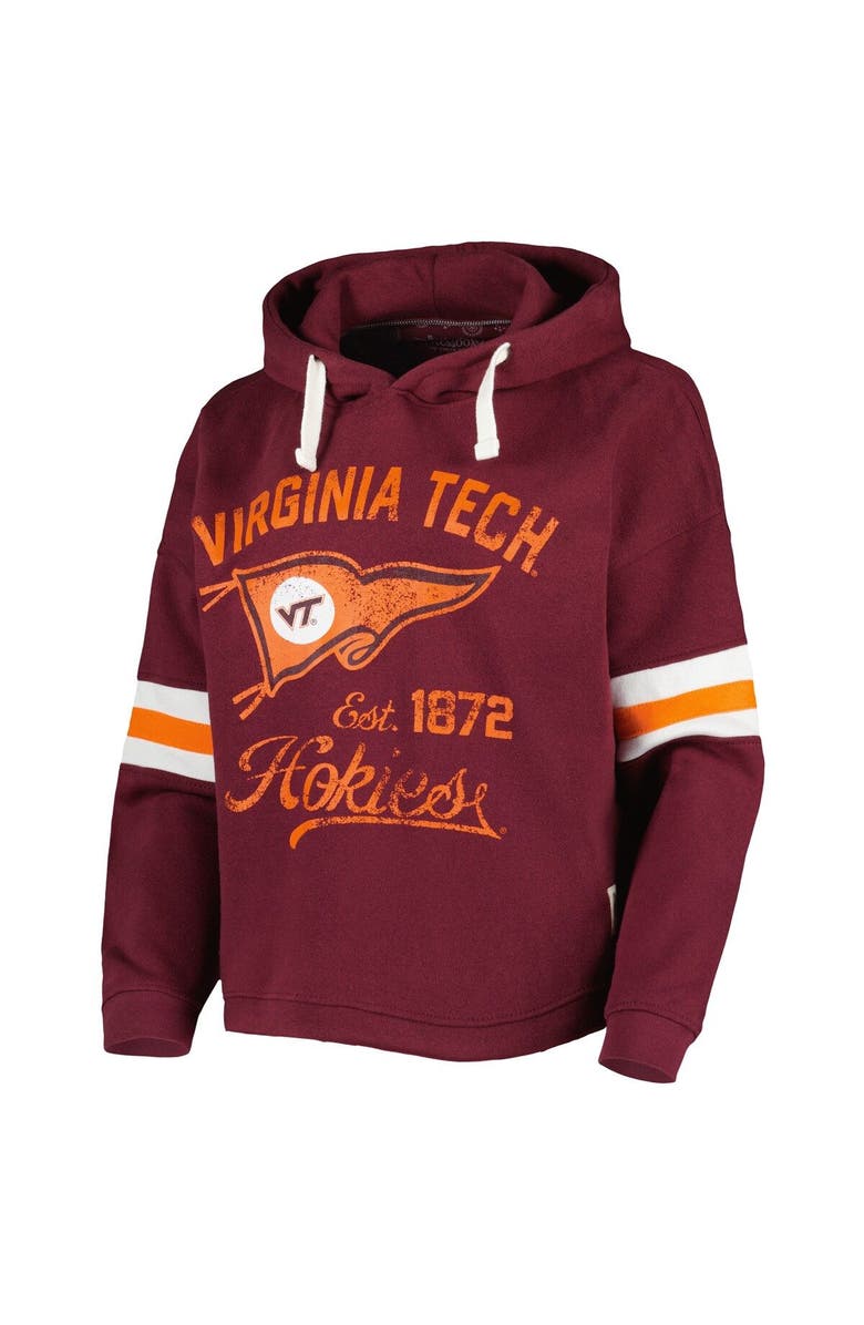 PRESSBOX Women's Pressbox Maroon Virginia Tech Hokies Super Pennant Pullover Hoodie, Alternate, color, 
