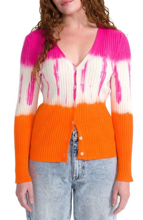 Tie Dye Ribbed Cardigan
