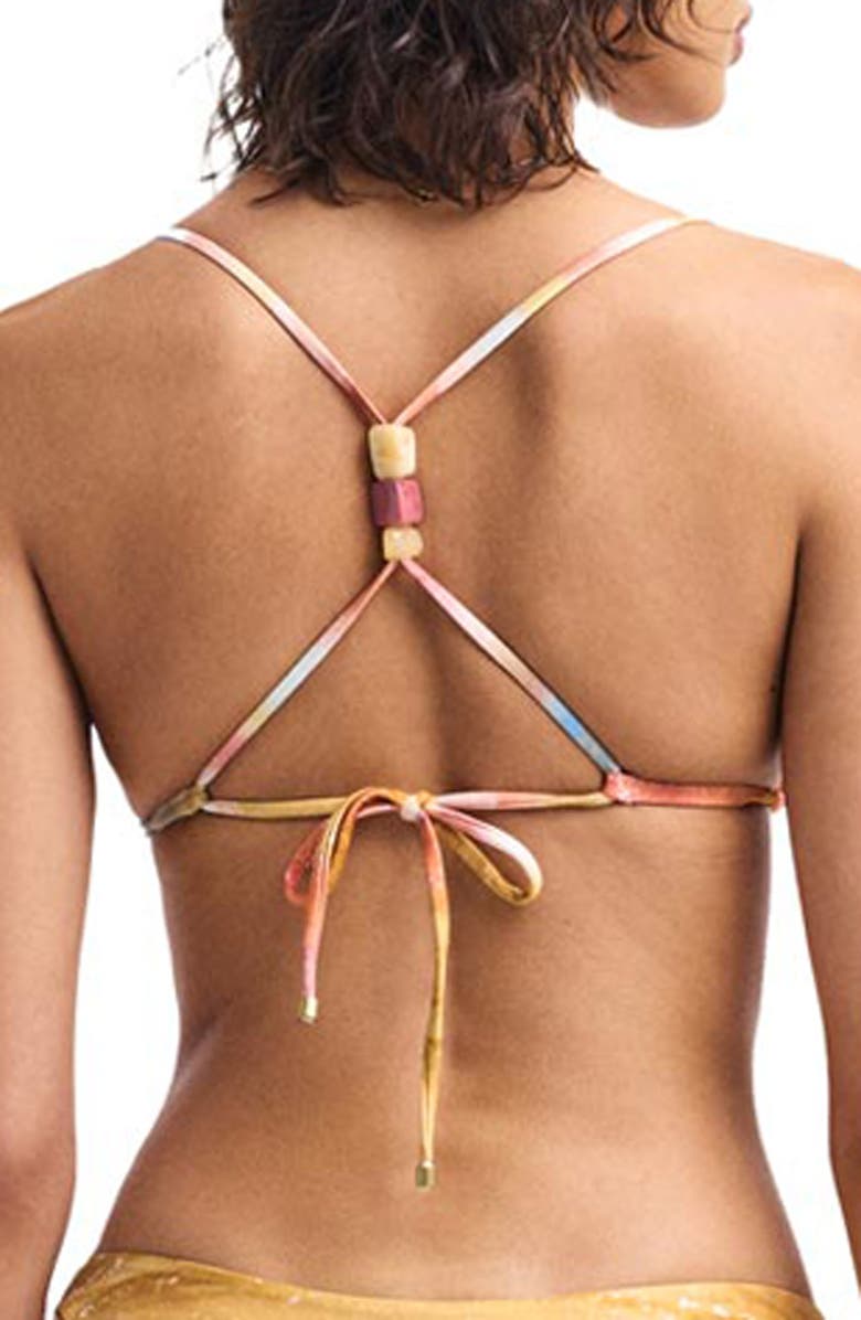 Vitamin A<sup>®</sup> Terra Beaded Triangle Bikini Top, Alternate, color, Terra Forms