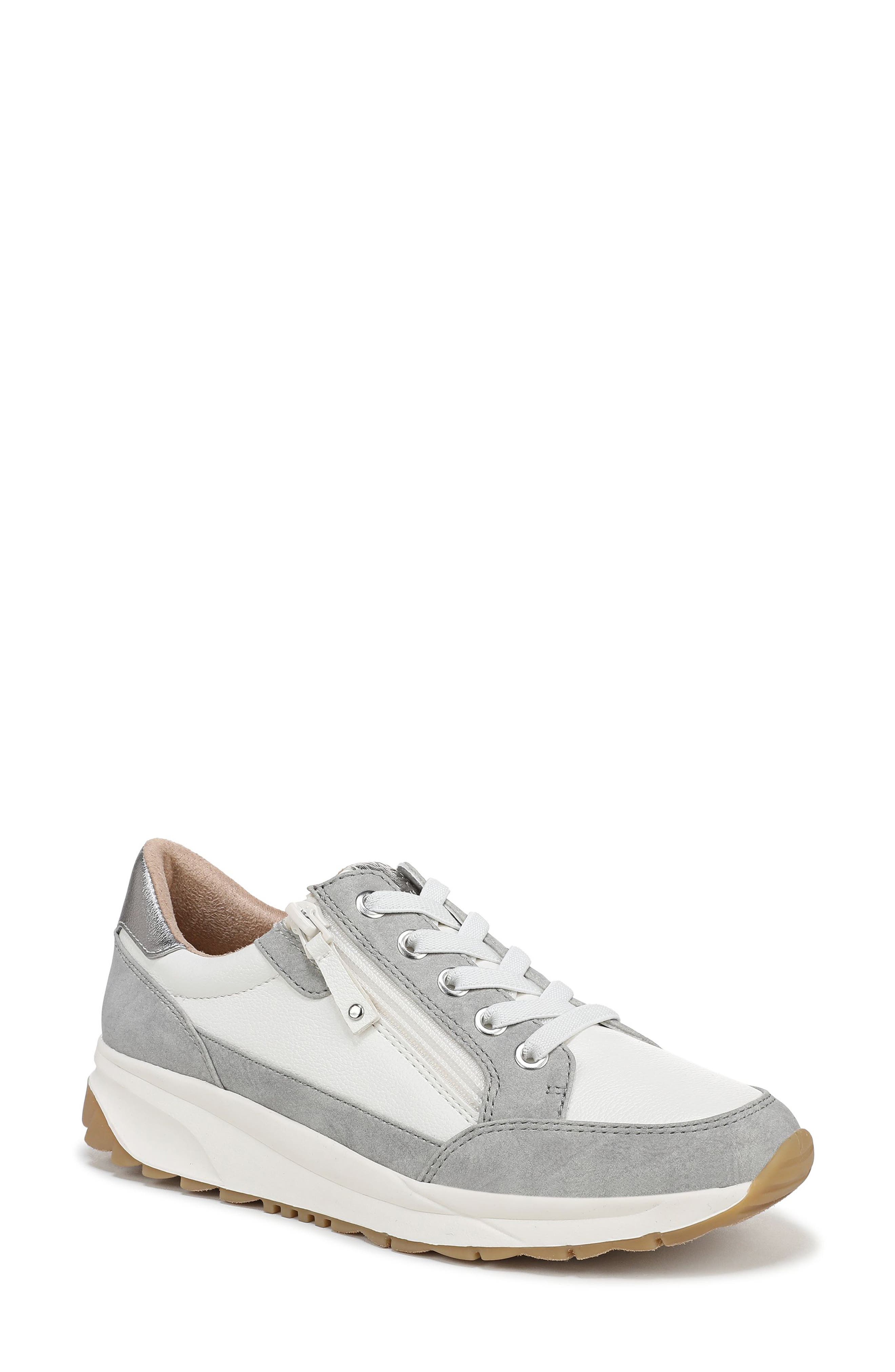  White / Grey Faux Leather