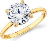 Crislu Brilliant Cut Cubic Zirconia Solitaire Ring