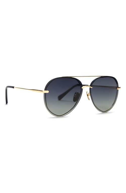 Diff Lenox 62mm Oversize Polarized Gradient Aviator Sunglasses In Multi