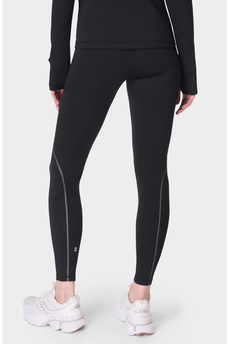 Therma Boost Pocketed 7/8 Running Leggings, Alternate, color, BLACK