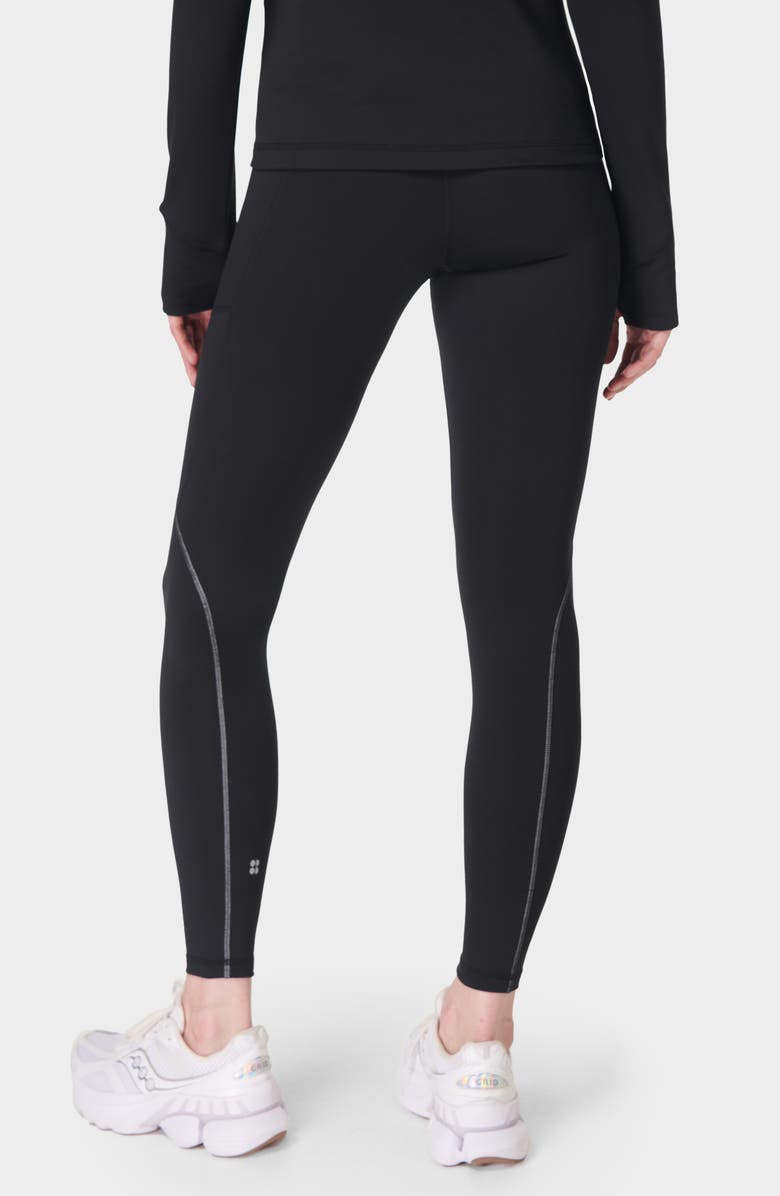 Sweaty Betty Therma Boost Pocketed 7/8 Running Leggings, Alternate, color, Black