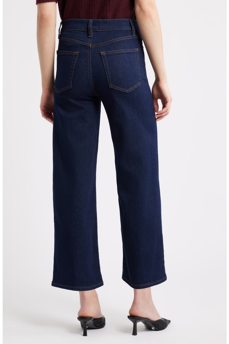 Le Slim Palazzo High Waist Crop Wide Leg Jeans, Alternate, color, RINSE
