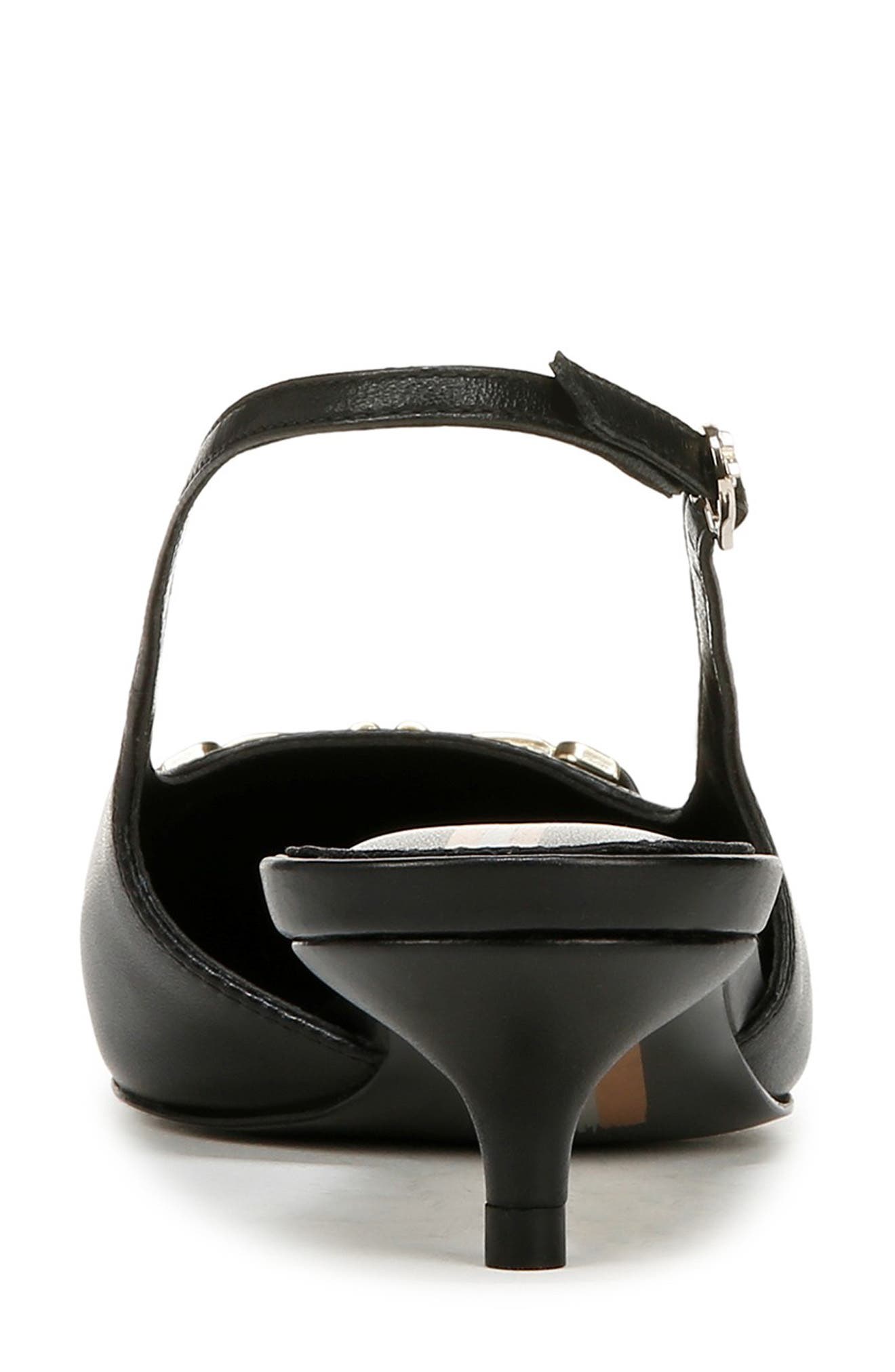 Sam Edelman Farrah Kitten Heel Pointed Toe Slingback Pump, Alternate, color, Black