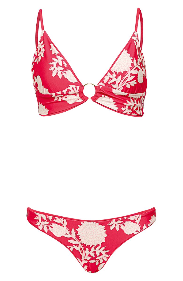 Maaji Reversible Shine Bikini Top, Alternate, color, Red