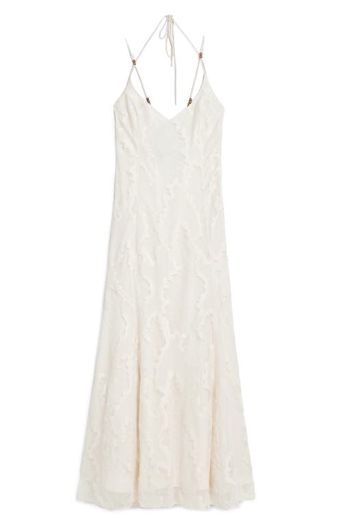 Desigual Devoré Lace Maxi Dress In White