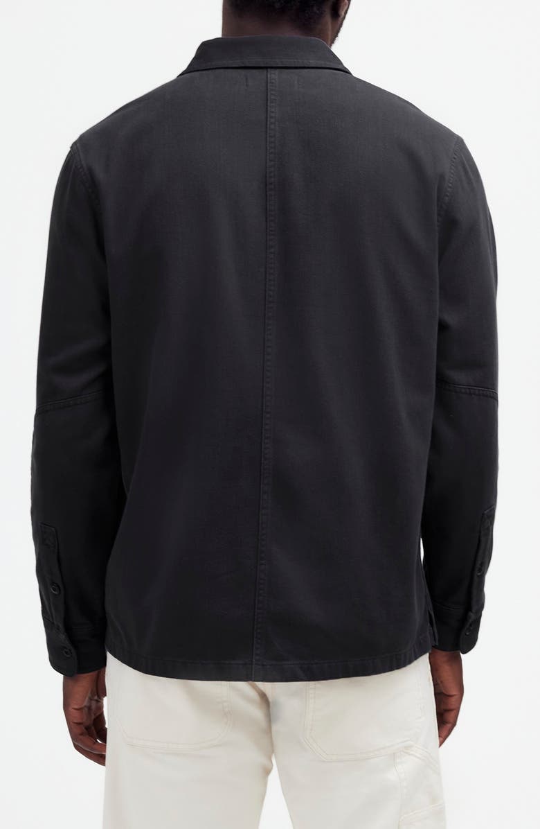 Madewell Garment Dyed Straight Hem Work Shirt, Alternate, color, Black Coal