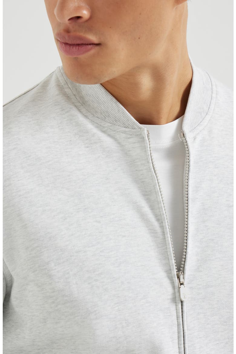 Sweatshirt with zipper, Alternate, color, Pearl Grey