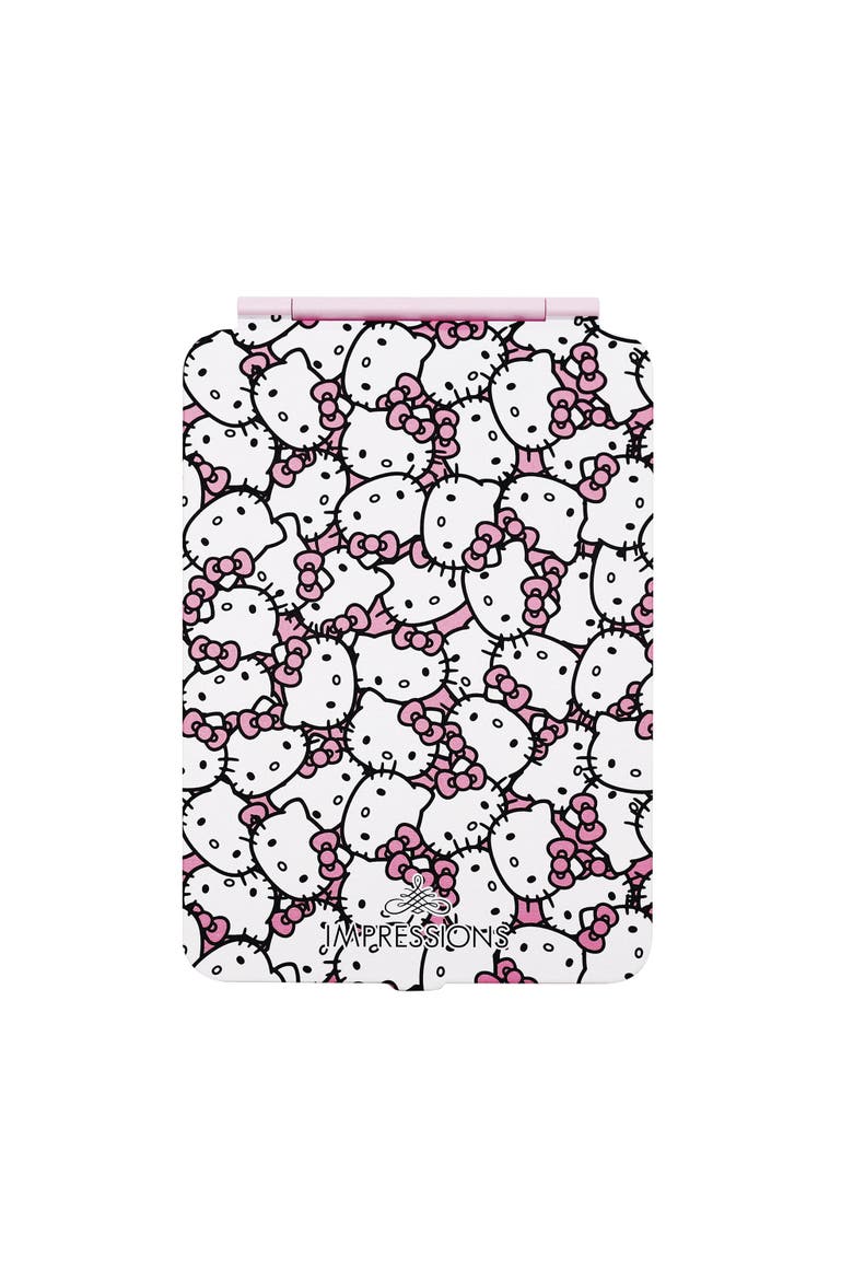 Hello Kitty Touch Pad Mini Tri-Tone LED Makeup Mirror, Alternate, color, White/Pink