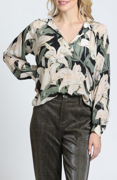 Half-Placket Pullover Blouse