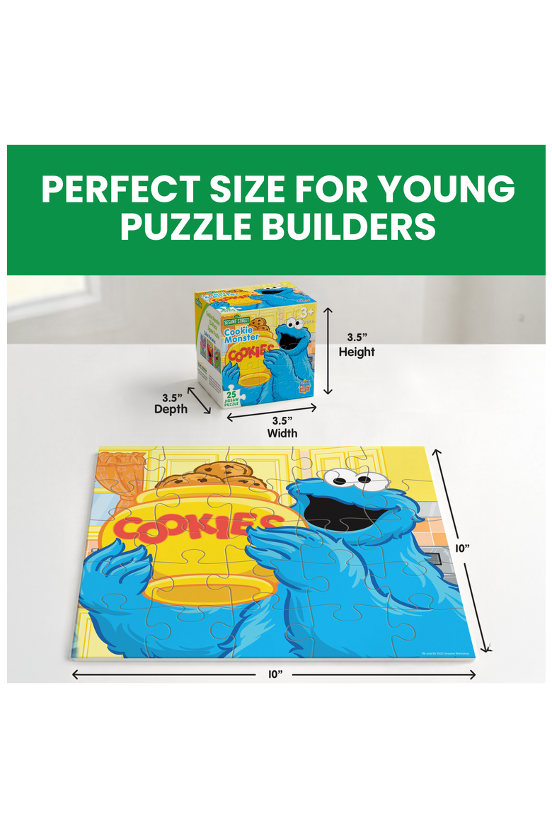 Sesame Street Cookie Monster 25 Puzzle, Alternate, color, Multicolor