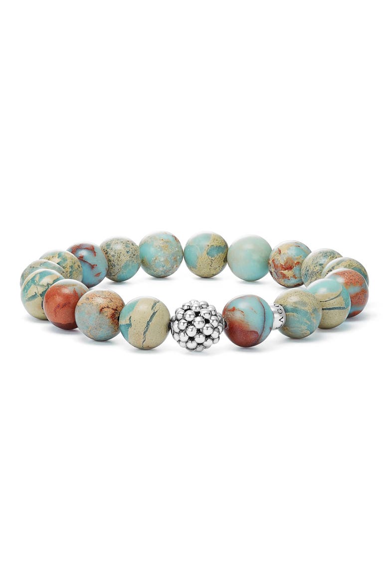 Bead Stretch Bracelet, Main, color, TERRA JASPER