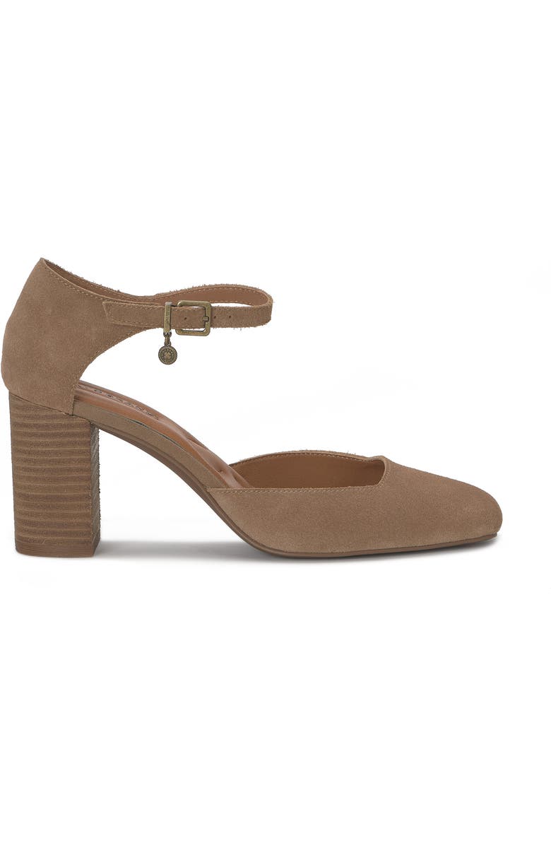 Lucky Brand Kanira Ankle Strap Pump, Alternate, color, Porcini Suede