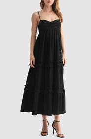 Lush Empire Waist Ruffled Maxi Slipdress