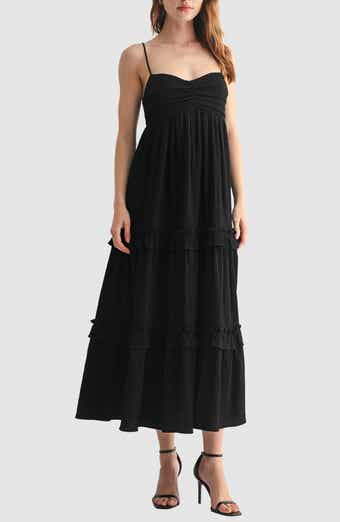 Lush Empire Waist Ruffled Maxi Slipdress