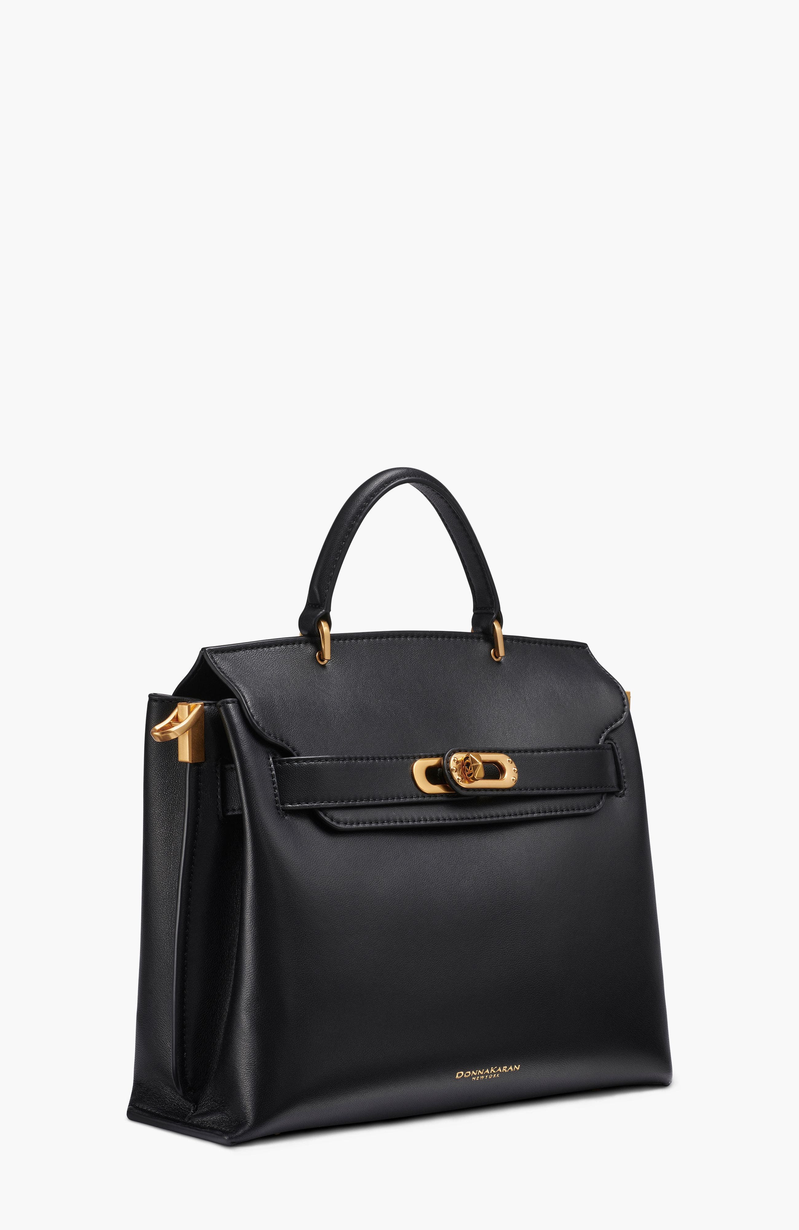 Donna Karan New York Bridgehampton Satchel, Alternate, color, Blk/Gold