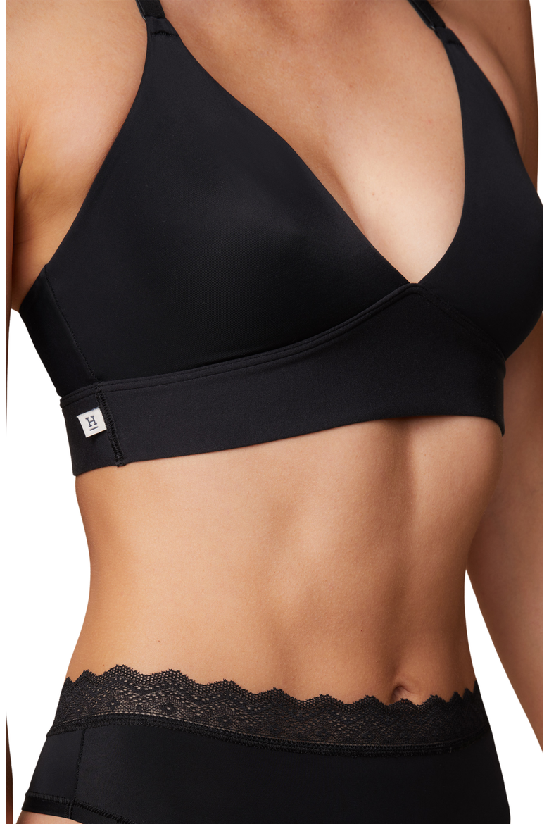 Bliss Lace Halterneck Bralette, Alternate, color, Black