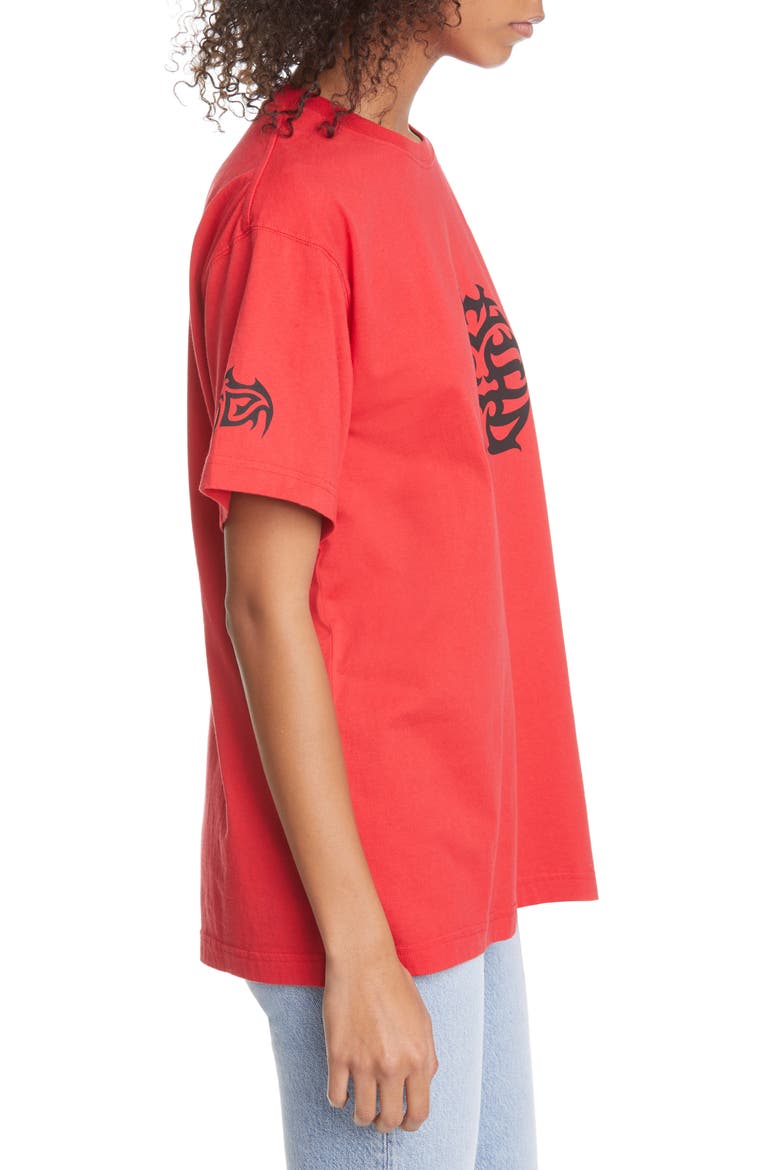 Good Fortune Cotton Tee, Alternate, color, RED