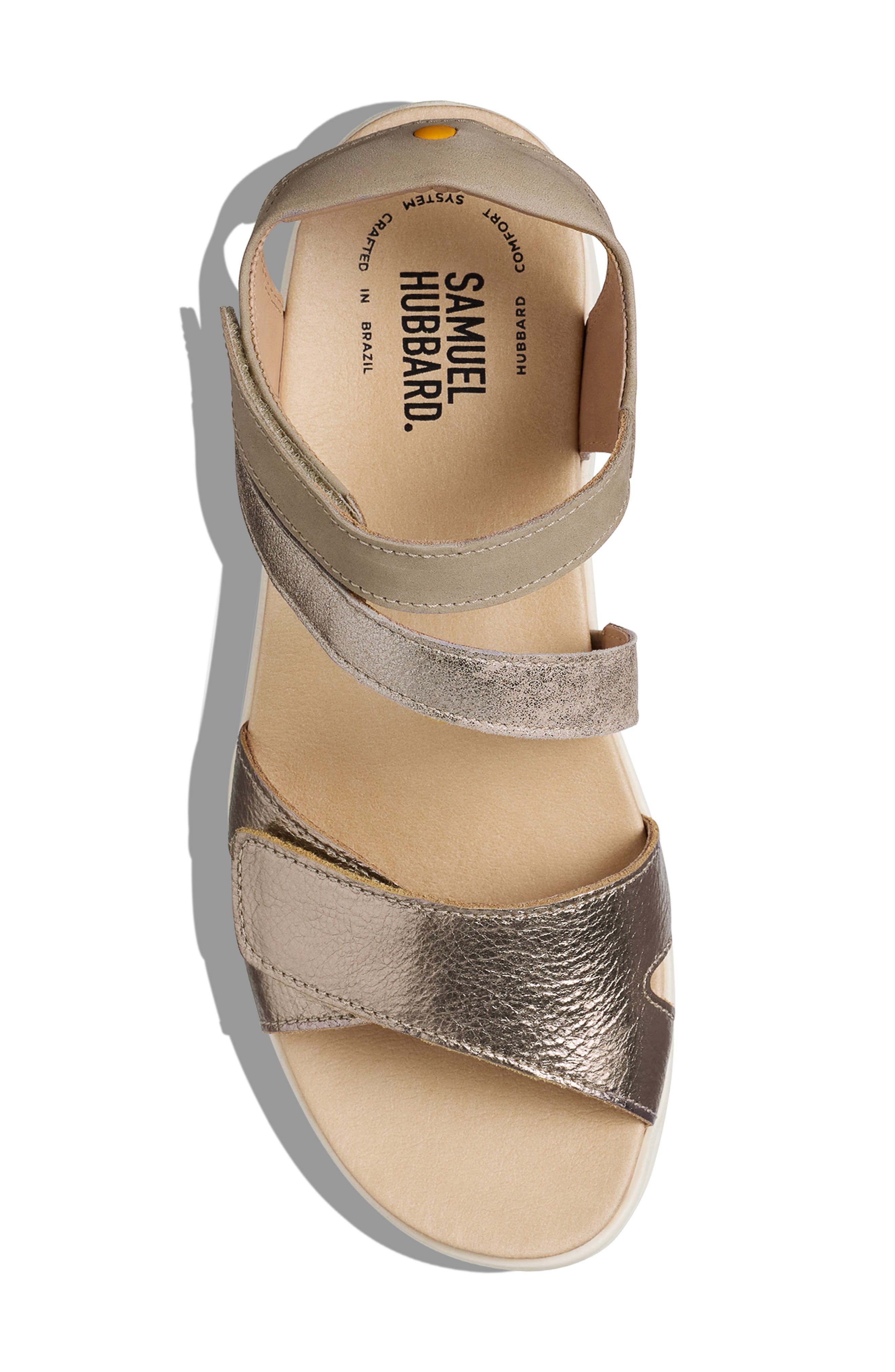 Capri Sandal, Alternate, color, TWO TONE BRONZE LEATHER