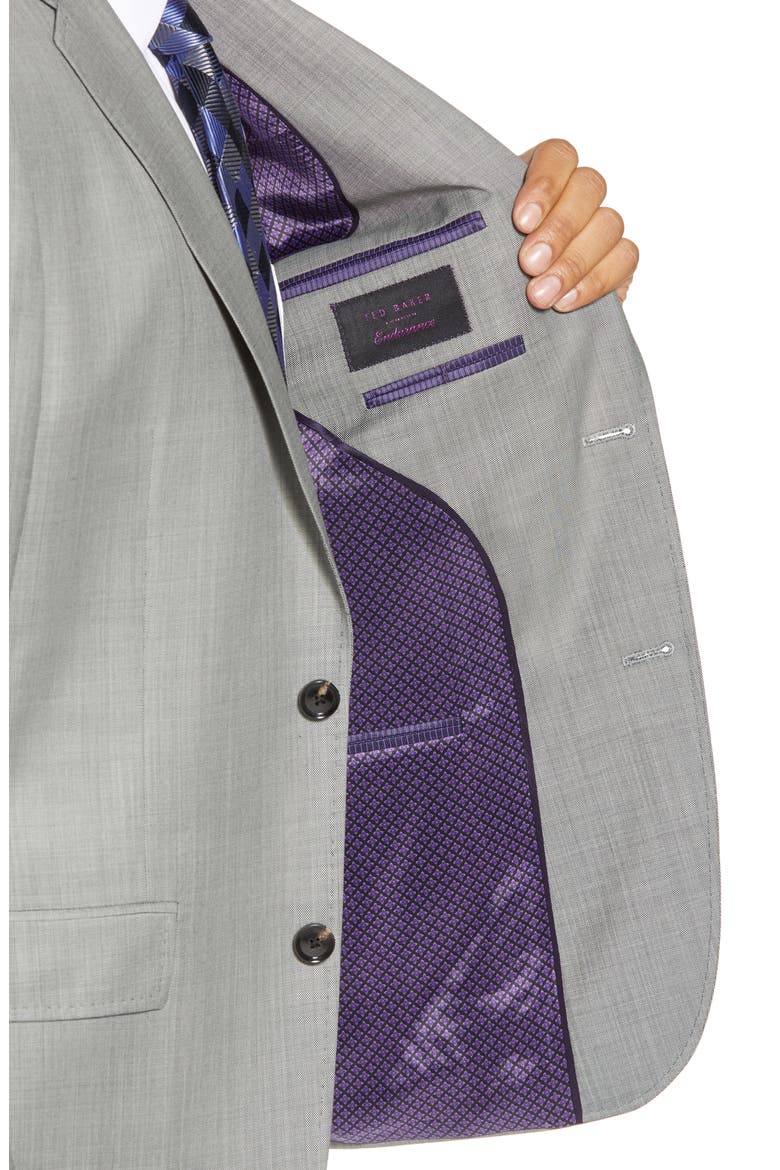 Jay Trim Fit Solid Wool Suit, Alternate, color, LIGHT GREY