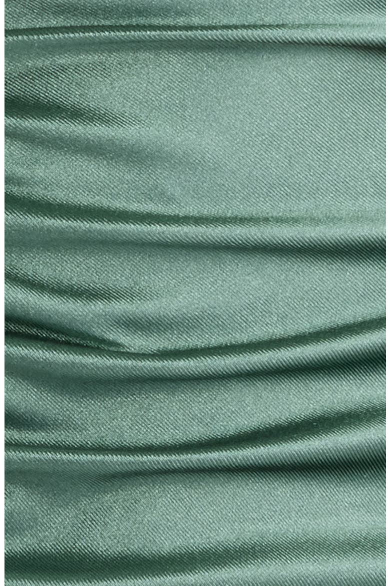 Strapless Ruched Midi Dress, Alternate, color, MOSS