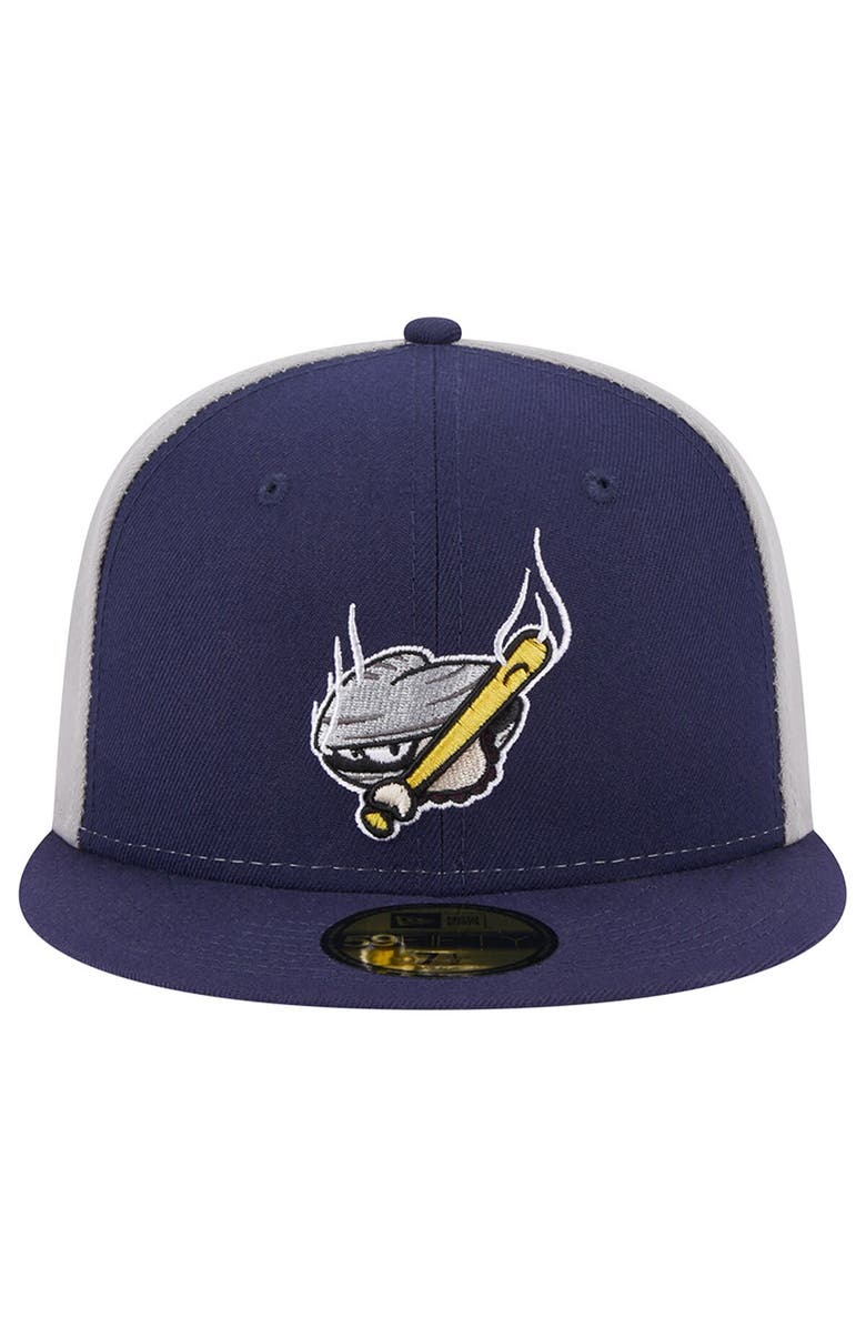 New Era Men's New Era Navy Portland Sea Dogs Theme Nights Clam Bake 59FIFTY Fitted Hat, Alternate, color, Navy