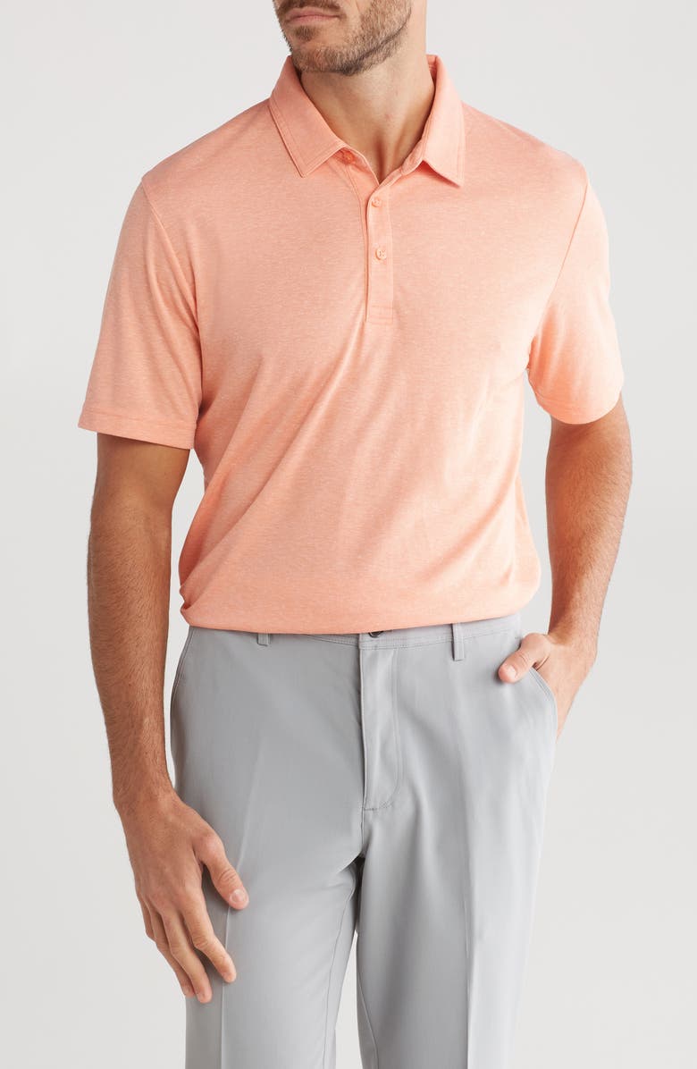 TravisMathew Mucho Gusto Polo, Main, color, Heather Melon