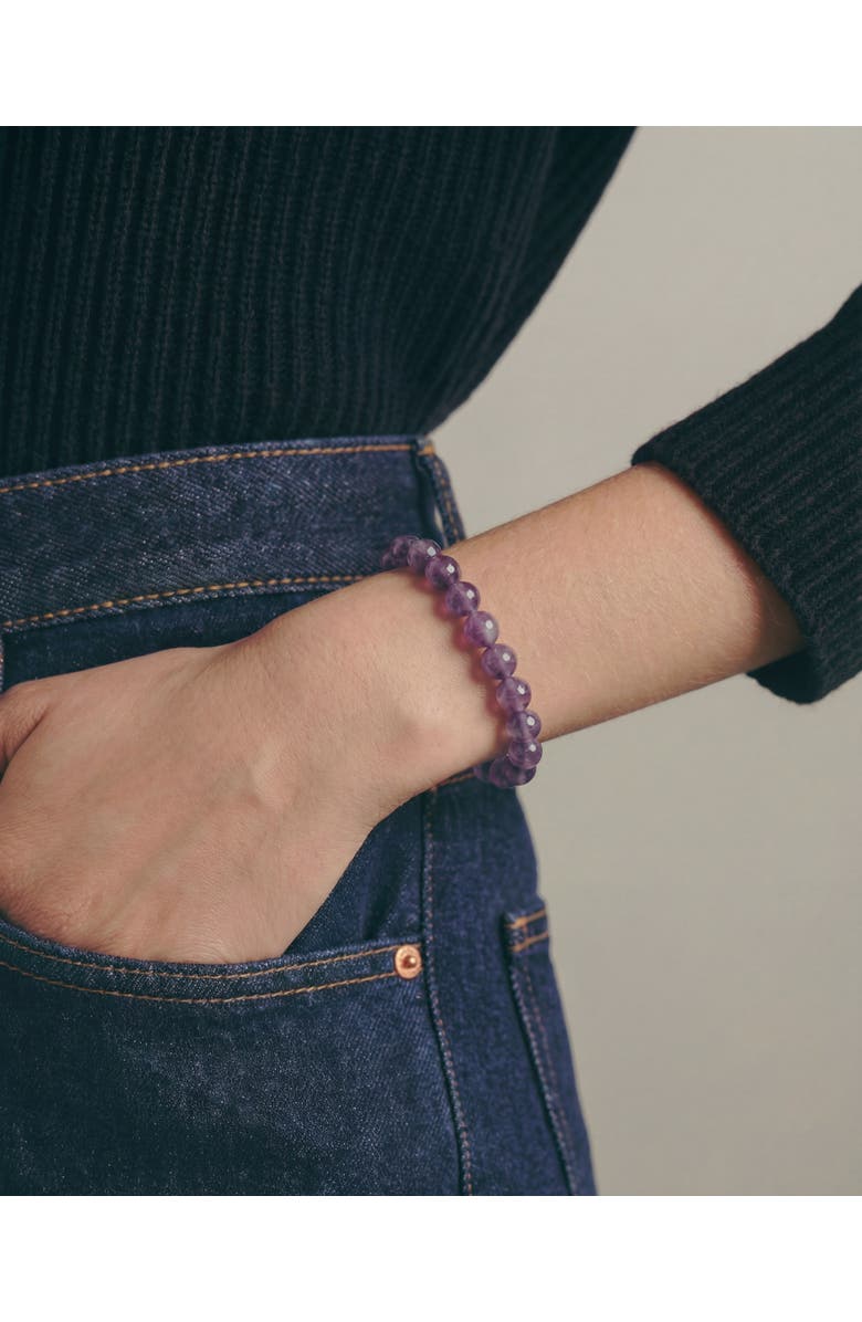 seree Manifest Collection Calm Purple Crystal Beaded Bracelet, Alternate, color, Purple