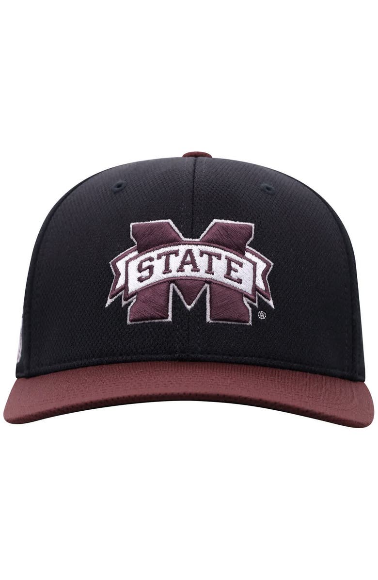 TOP OF THE WORLD Men's Top of the World Black Mississippi State Bulldogs Reflex Fitted Hat, Alternate, color, Black