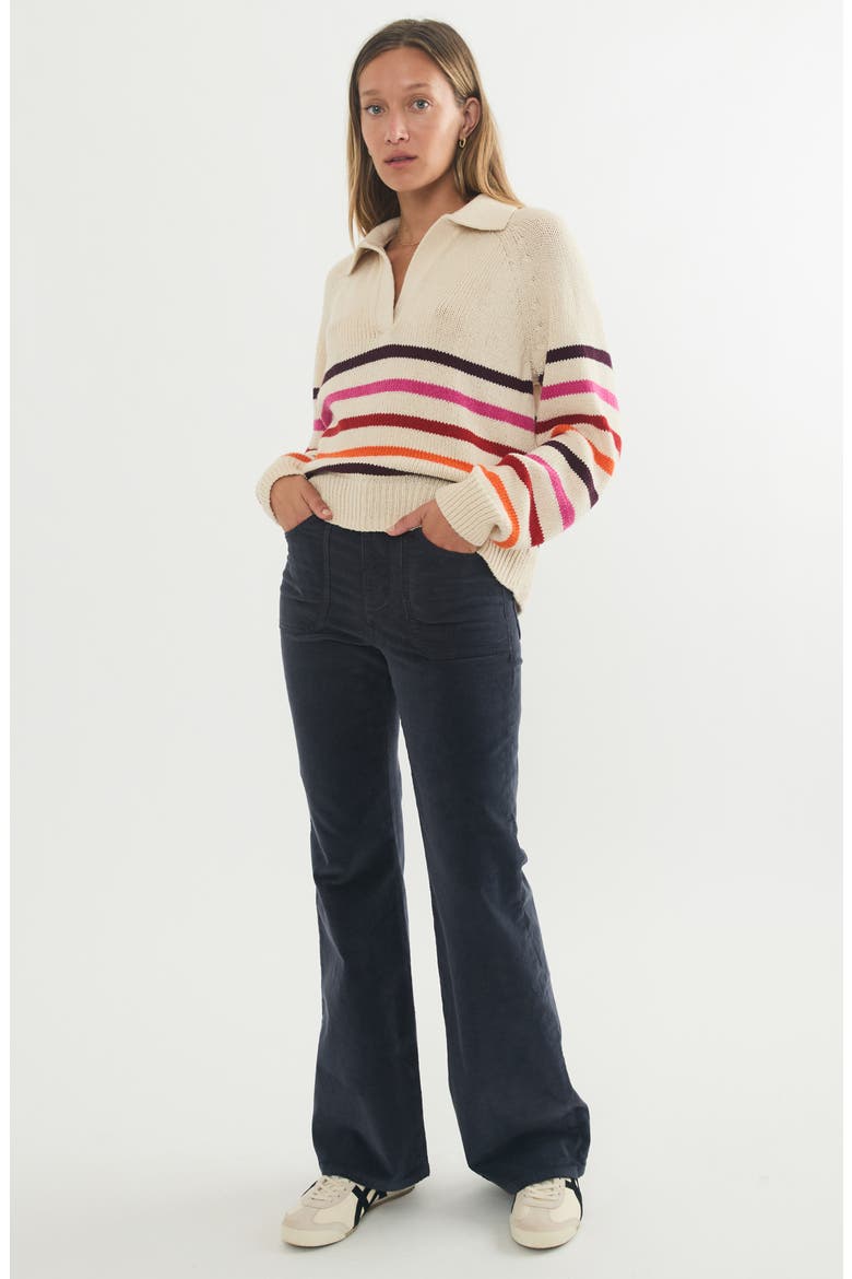 Bridget High Waist Corduroy Flare Pants, Alternate, color, INDIA INK