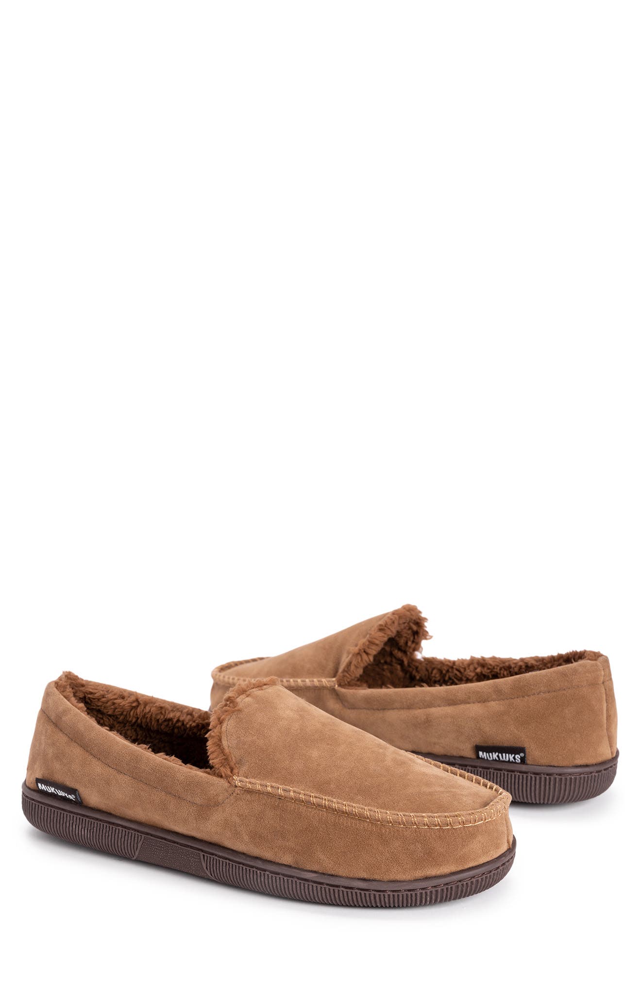 MUK LUKS Faux Shearling Lined Slipper, Alternate, color, Brown