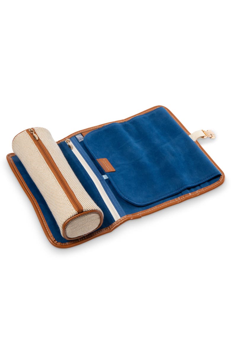 Stephanie Johnson Tropea Ivory Ashley Jewelry Roll, Alternate, color, Beige