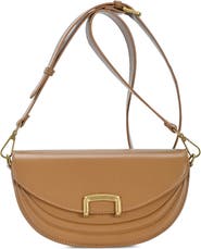 Madison West Buckle Half Moon Crossbody Bag