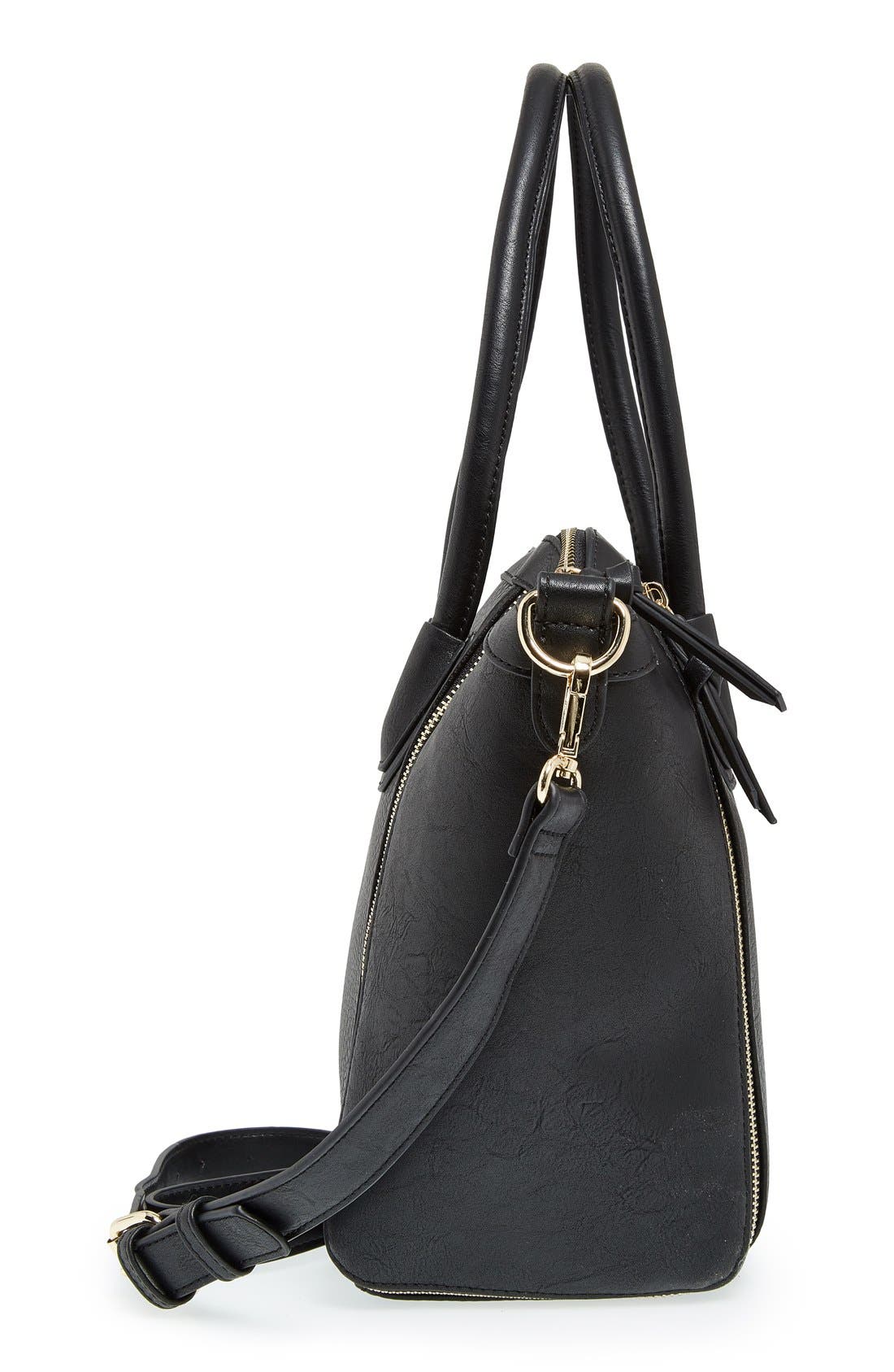 Sole Society 'Kaylen' Faux Leather Crossbody Satchel, Alternate, color, 